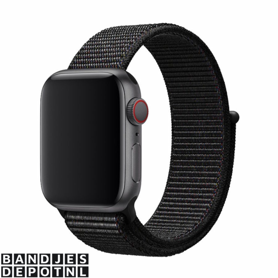 APPLE WATCH NYLON BANDJE ZWART - ULTIMATE SERIES ™