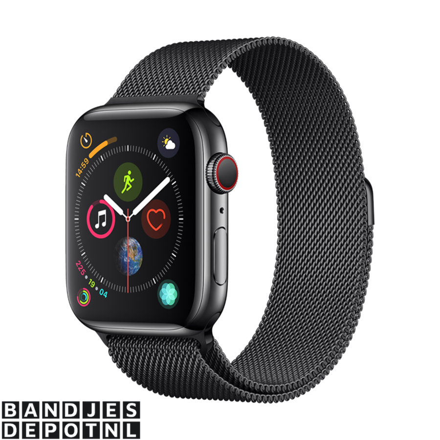 APPLE WATCH STALEN BANDJE ZWART - TRIBE SERIES ™